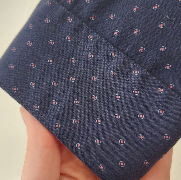 Ted Baker Geo Navy Print Button-Front Shirt 6 - Picture 6 of 9